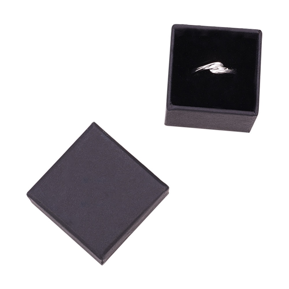 Black Square Cardboard Jewelry Box, 32pcs for Events